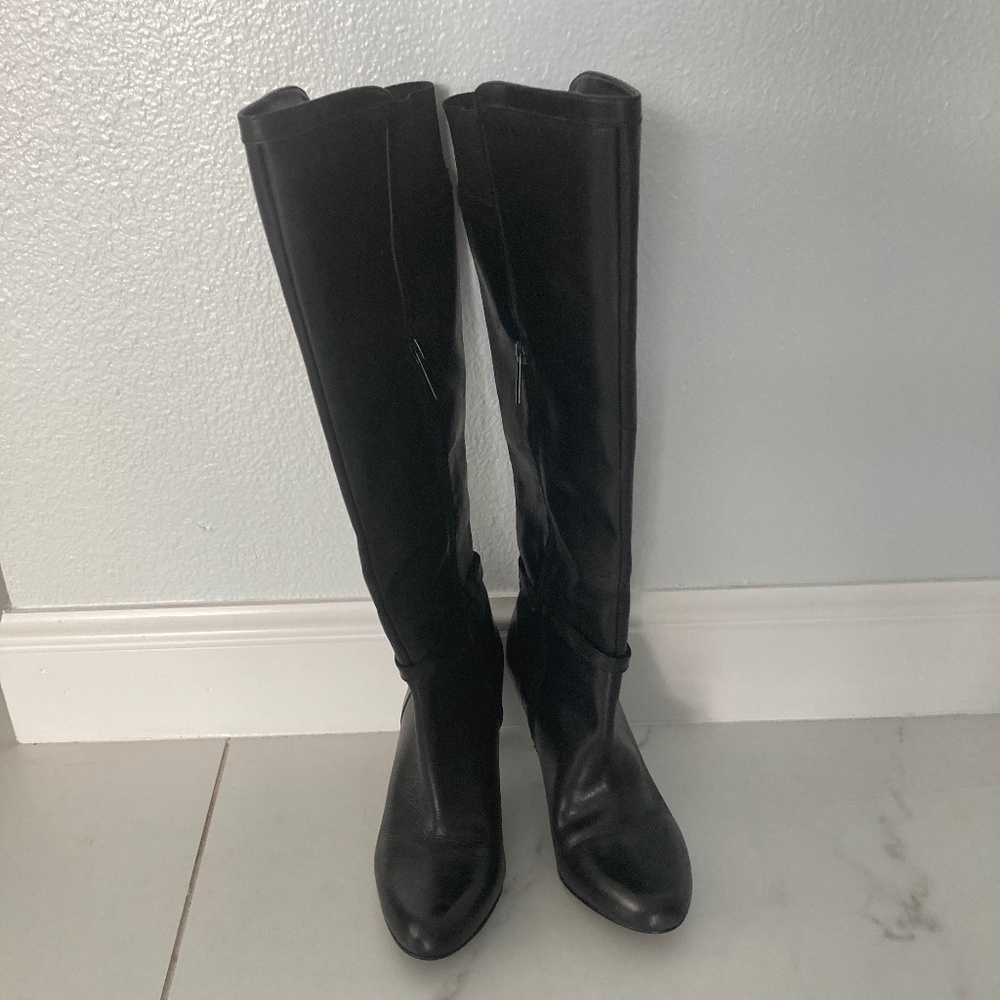 PRICE DROP!!!!  Circa Joan & David Black leather boots size 7